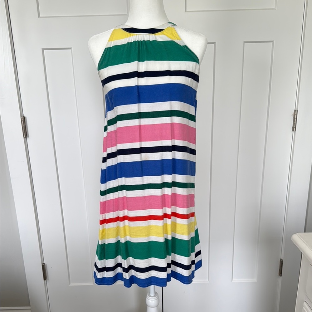 Colorful Striped Halter Dress